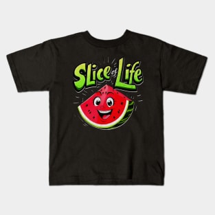 Slice of Life Fun Watermelon Summer Vibes Cool Kids T-Shirt